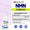 美国制造 NMN 1000毫克顶级高剂量 – 99.9%纯NMN补充剂，提升NAD+水平， 60粒胶囊，经第三方检测，符合NSF cGMP标准