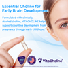 美国制造-首款液体胆碱补充剂 500mg，美国顶级原料 VitaCholine® – 美国认知健康大奖获奖产品 – 更高吸收率 – 支持孕期健康、婴儿大脑发育、肝脏与细胞健康 – 60粒植物胶囊